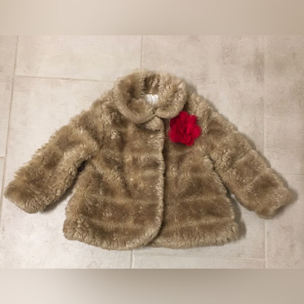Kate Spade New York Girl’s Faux Mink Fur Jacket 18 months